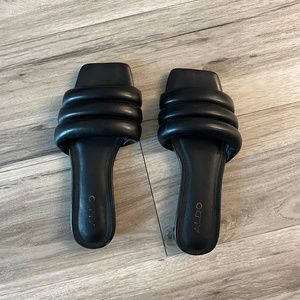 Aldo Goani Puffy Slide Square Toe Sandal Black Size 5